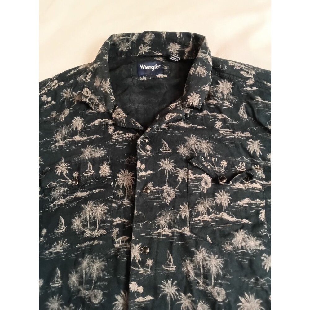 Wrangler Coconut Cowboy Snap Front Western Shirt XXL Camp